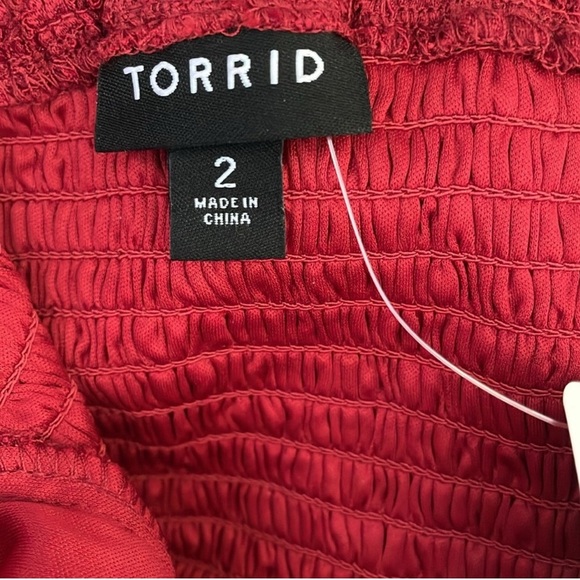 New Torrid Dark Red Lace Short Sleeve
Babydoll Top Size 2X - Picture 9 of 12